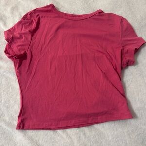 SHEIN Fuchsia Short Sleeve Tee